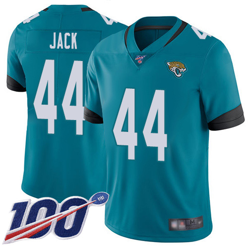 Men Nike Jacksonville Jaguars 44 Myles Jack Teal Green Alternate Stitched NFL 100th Season Vapor Limited Jersey